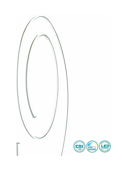 Cinque Ciola LED Floor Lamp H175xW40cm. Silver