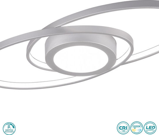 Trio Lighting Galaxy Πλαφονιέρα Οροφής 57εκ. Γκρι με Ενσωματωμένο LED