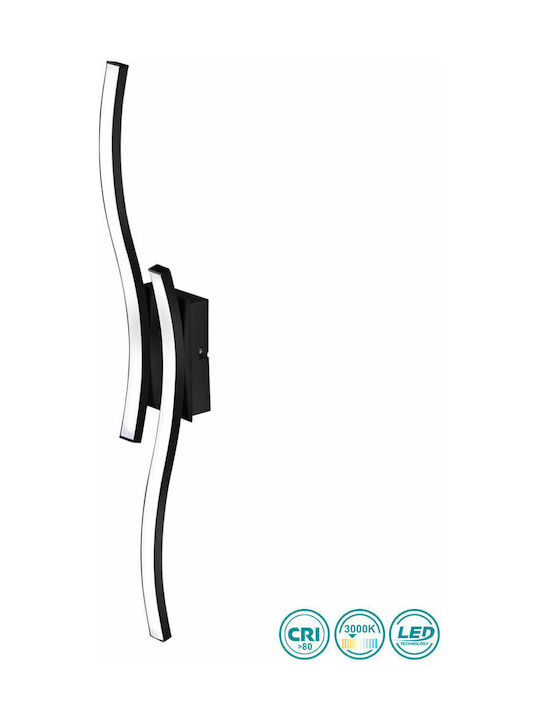 Trio Lighting Route Ceiling Mount Light 56cm Black with Integrated LED