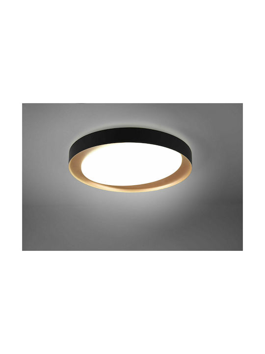 Trio Lighting Zeta Ceiling Mount Light 48.5cm Black with Integrated LED and Remote Control
