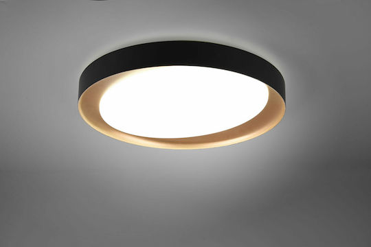 Trio Lighting Zeta Plafonieră de Tavan 48.5buc Neagră cu LED Integrat și Telecomandă