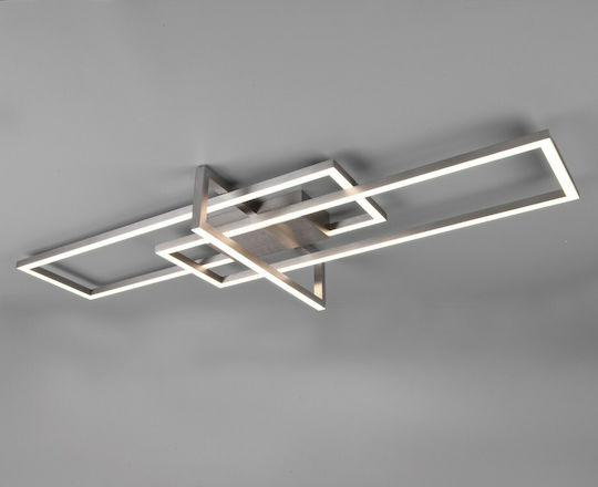 Trio Lighting Salinas Deckenleuchte 100cm Silber mit Integrierter LED