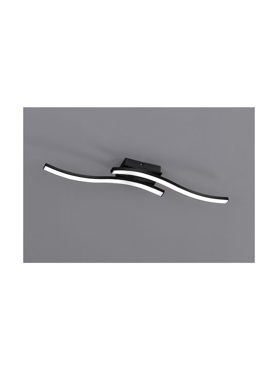 Trio Lighting Route Ceiling Mount Light 56cm Black with Integrated LED