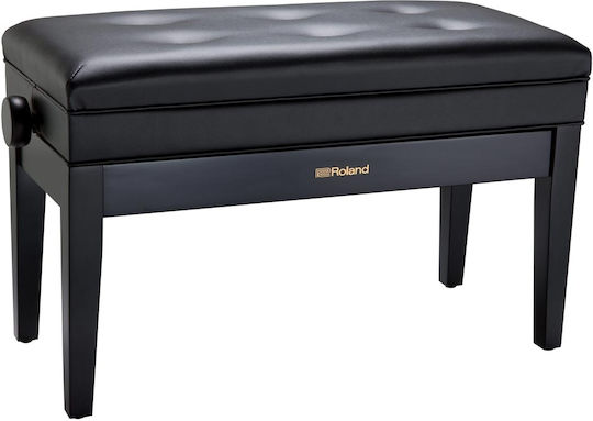 Roland Stool Piano Adjustable Polished Ebony L75xW33.5xH48-58cm