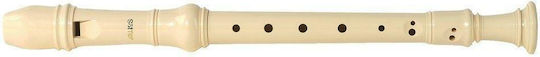 Aulos Soprano Plastic Recorder 302A C-Soprano Elite German Beige