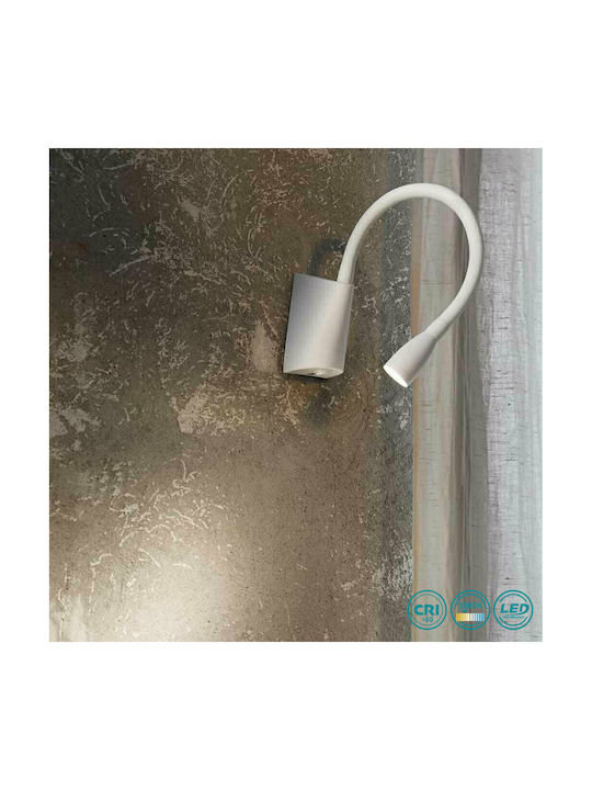 Ideal Lux Goose AP1 Modern Leuchte Wand mit Integrierter LED und Warmweißes Licht 6x18.5x30cm