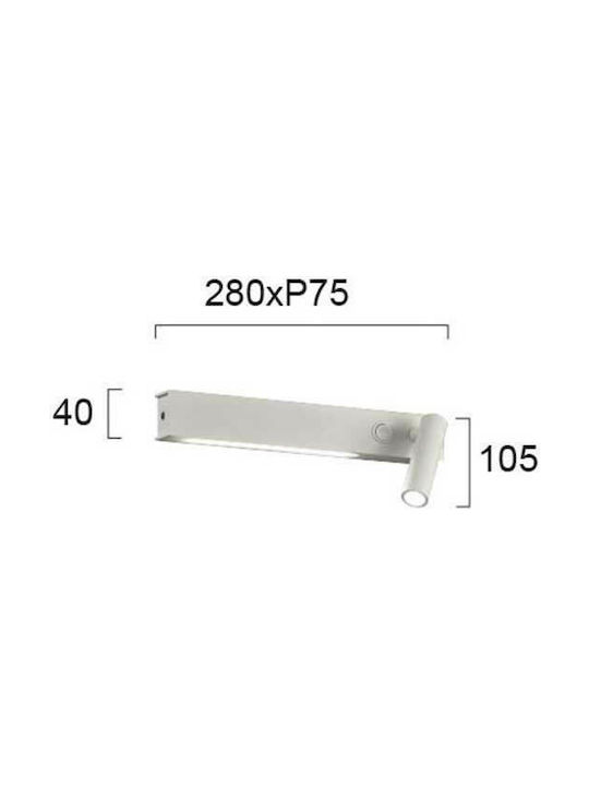 Viokef Molly Модерен Осветително тяло За стена с вграден LED 29x9.2x42см.