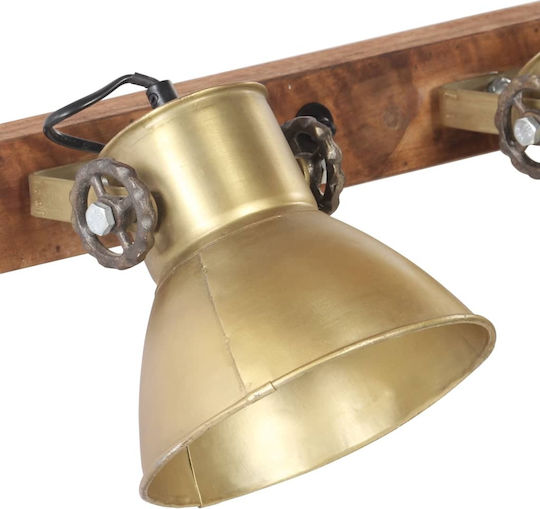 vidaXL Industrial Wall Lamp with E27 Bronze 65x25cm