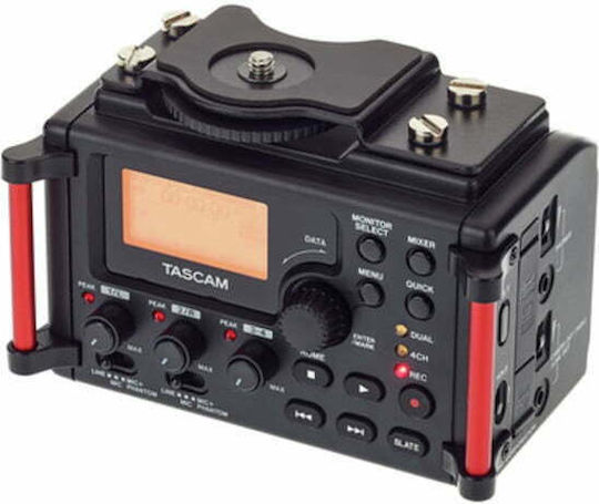 Tascam DR-60D MkII Πολυκάναλος Ψηφιακός Φορητός Εγγραφέας Μπαταρίας/Ρεύματος για Εγγραφή σε Κάρτα Μνήμης με Διάρκεια Εγγραφής 5 Ώρες, Phantom Power και Τροφοδοσία USB