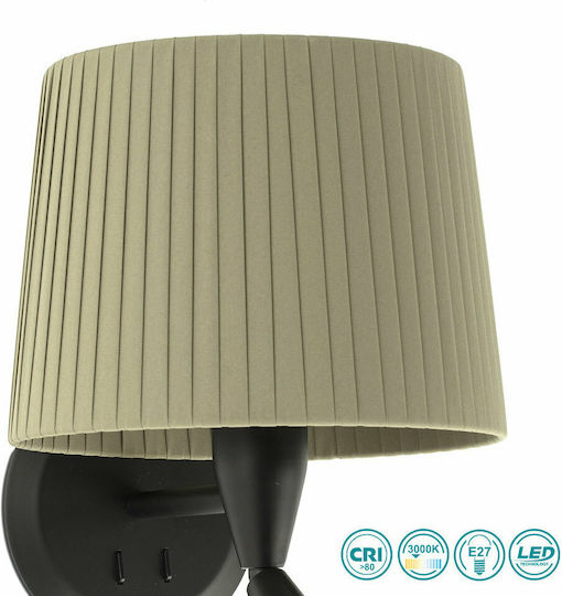 Faro Barcelona Samba Modern Leuchte Wand mit Fassung E27 und Schalter Grün 21.5x17.3cm