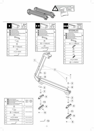 Auto Gs Iceberg Bare și suporturi pentru schiuri auto Din aluminiu Potrivite pentru 4 perechi de schiuri sau 2 plăci de snowboard