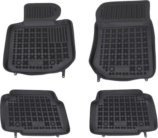 Rezaw Plast Set of Front and Rear Mats 4pcs Tray Type for BMW Series 3 1991-1999 Black