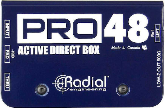 Radial PRO-48 Ενεργό DI Box 1 Καναλιού με Phantom Power