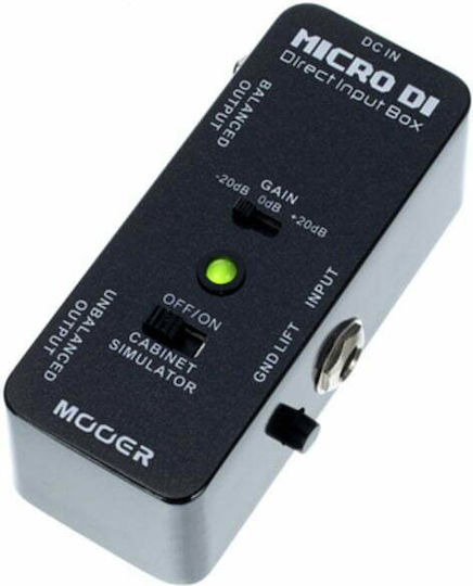 Mooer Micro DI Ενεργό DI Box 1 Καναλιού με Τροφοδοσία Ρεύματος