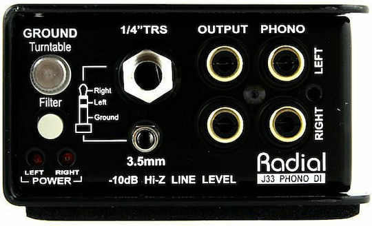 Radial J33 Ενεργό DI Box 2 Καναλιών με Τροφοδοσία Ρεύματος και Phantom Power