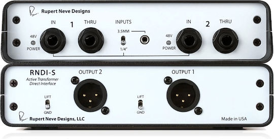 Rupert Neve RNDI-S Ενεργό DI Box 2 Καναλιών με Phantom Power