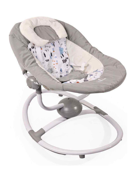 Cangaroo Ηλεκτρικό Relax Μωρού Κούνια Woodsy με Μουσική Grey για Παιδί έως 9kg