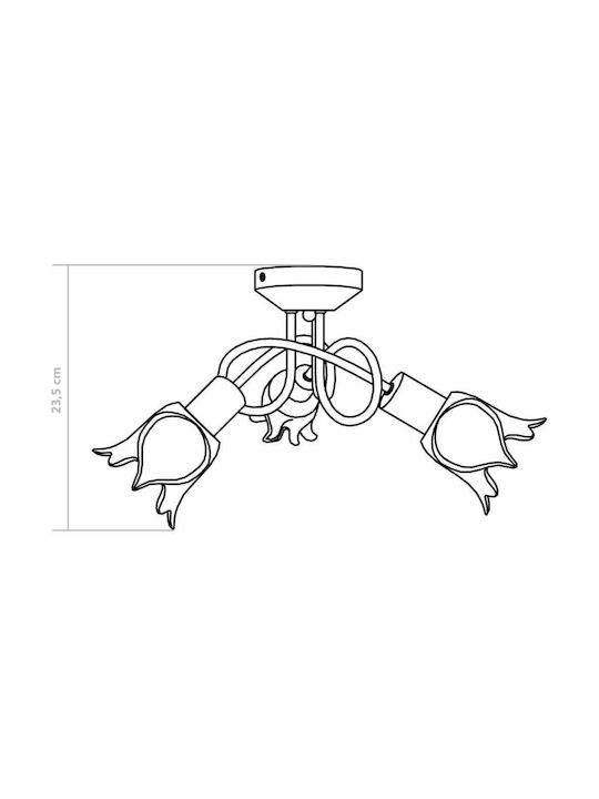 vidaXL Ceiling Mount Light Silver with Socket E14