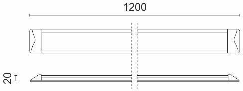 Spot Light Φωτιστικό Πάγκου Κουζίνας LED 36W Φυσικό Λευκό Μ120xΒ2xΥ2εκ.