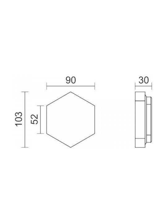 Spot Light Lustră Decorativă Hexagon Alb 6buc