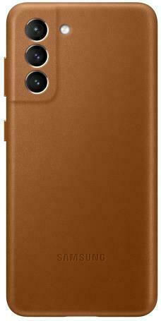 Samsung Кожена Задна Корица Кафява (Galaxy S21 5G)