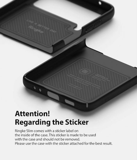 Ringke Slim Back Cover Σιλικόνης 1.2mm Μαύρο (Galaxy Z Flip3 5G)
