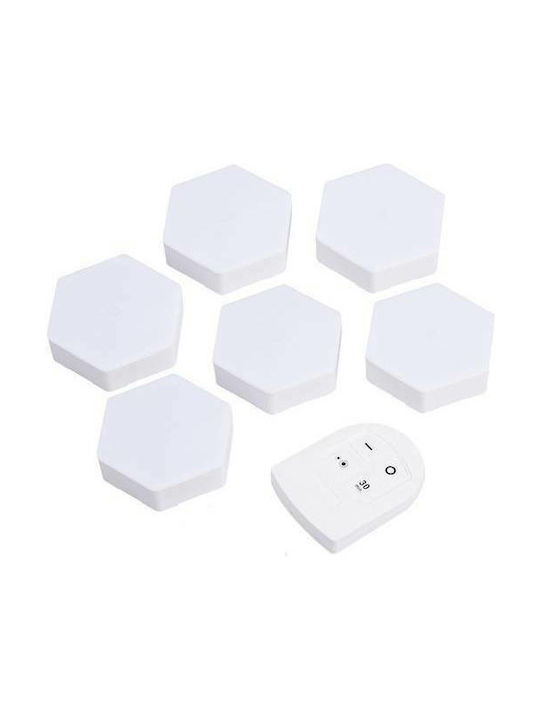 Decorative Lamp Hexagon White 6pcs