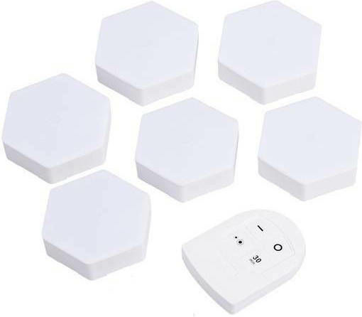 Φωτιστικό LED RGBW Hexagon 6τμχ Φωτιστικό LED RGBW Hexagon 6τμχ