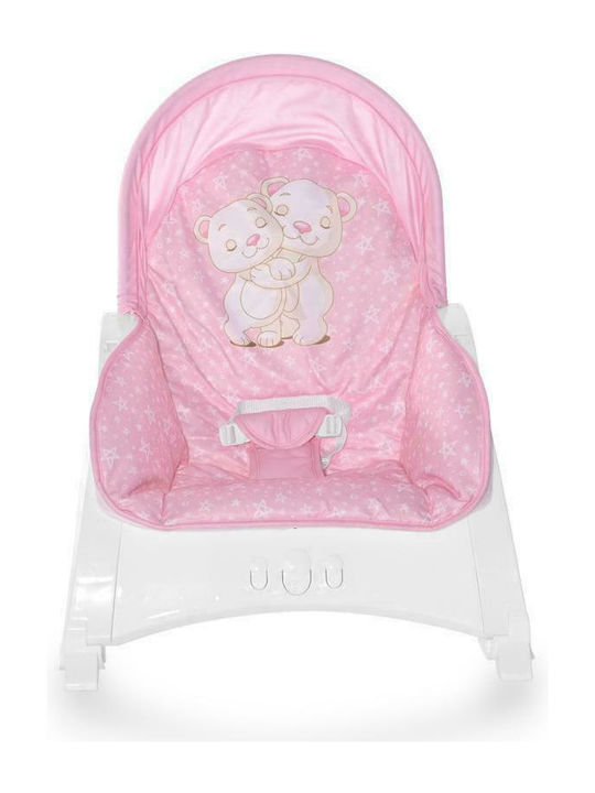 Lorelli Elektrisch Baby Entspannung 2 in 1 Enjoy mit Musik und Vibration Pink Hug für Kinder bis zu 18kg