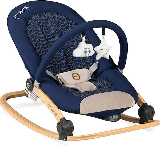 Momi Elektrisch Baby Relax Lumiwood mit Musik und Vibration Navy Blue für Kind bis 9kg