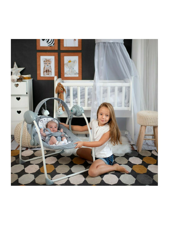Lorelli Electric Baby Relax Swing Portofino with Music Beige for Child up to 9kg