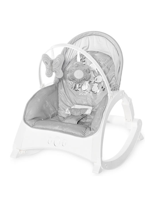 Lorelli Electric Baby Relax Enjoy with Music and Vibration Grey Rabbits for Child up to 9kg