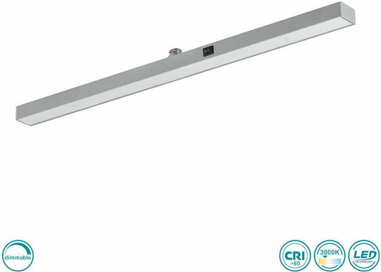 Trio Lighting Duoline LED Γραμμικό Φωτιστικό Οροφής 6W Θερμό Λευκό IP20 με Ρυθμιζόμενη Ένταση Μ50xΒ3xΥ2εκ.