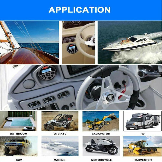 Awei Boat Sound System 4x45W Waterproof with Bluetooth / USB Blue
