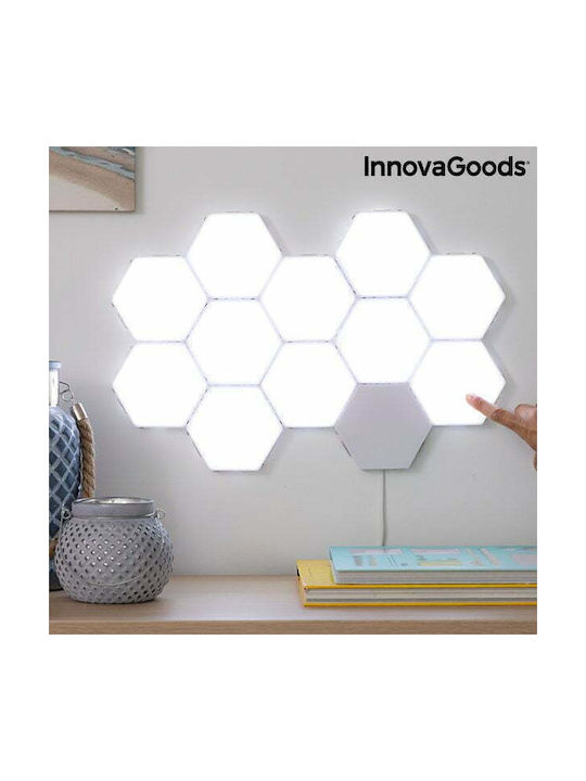 InnovaGoods Dekorative Lampe Sechseck Weiß