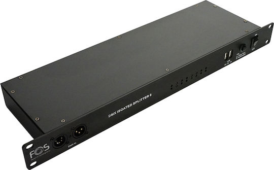 Fos Technologies FOS Splitter-8 DMX Splitter για Κονσόλα Φωτισμού / 1 Είσοδο XLR με Τοποθέτηση Rack
