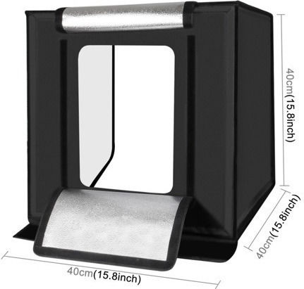 Puluz Photo Box with LED Light Photo Box Lighted with Multiple Backrounds 40x40x40cm