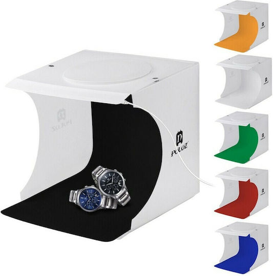 Puluz Photo Box Lighted with Multiple Backrounds 2 LED Panels 1100LM 22x23x24cm