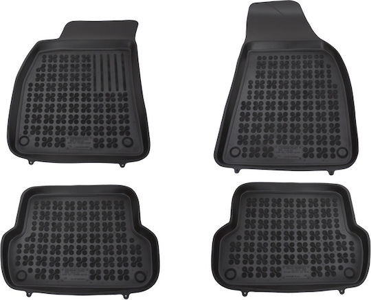 Rezaw Plast Set of Front and Rear Mats 4pcs Tray Type for Audi A4 2001-2008 Black