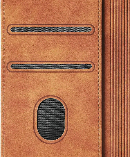 Bodycell PU Leather Книга Изкуствена кожа Кафяв (Redmi Note 9)