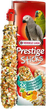 Versele Laga Prestige Sticks Futter in Stick für Große Papageien Exotische Frucht 70g 2 Stück 140gr 11-083