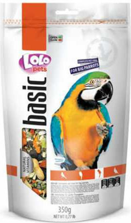 Lolo Pets Τροφή για Μεγάλους Παπαγάλους Μείγμα 900gr