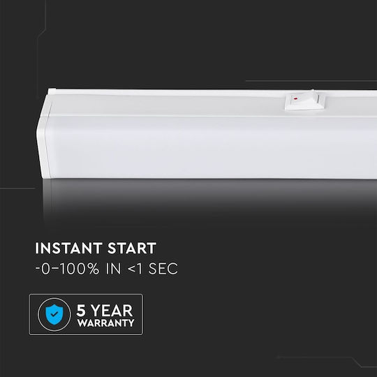 V-TAC Φωτιστικό Πάγκου Κουζίνας LED 16W Θερμό Λευκό με Διακόπτη Μ120xΒ2.3xΥ3εκ.