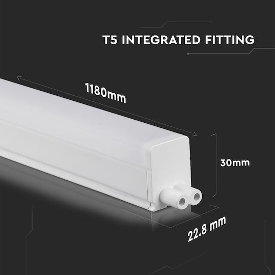 V-TAC Φωτιστικό Πάγκου Κουζίνας LED 16W Θερμό Λευκό με Διακόπτη Μ120xΒ2.3xΥ3εκ.