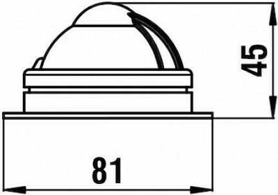 Eval Boat Compass Horizontal Mount Compass with Case