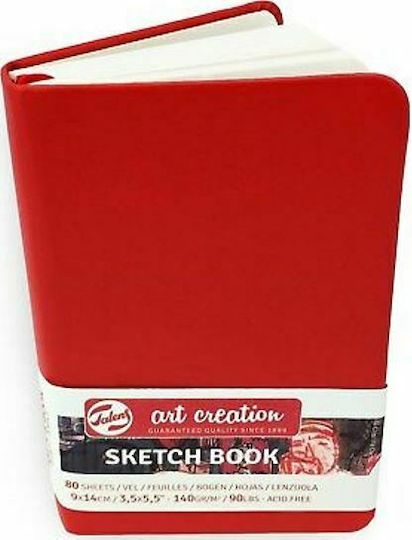 Royal Talens Sketch Pad Sketchbook Art Creation Sketch Book Red 9x14cm 80 Sheets