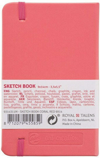 Royal Talens Sketch Pad Sketchbook Art Creation Sketch Book Coral 9x14cm 140gsm 80 Sheets