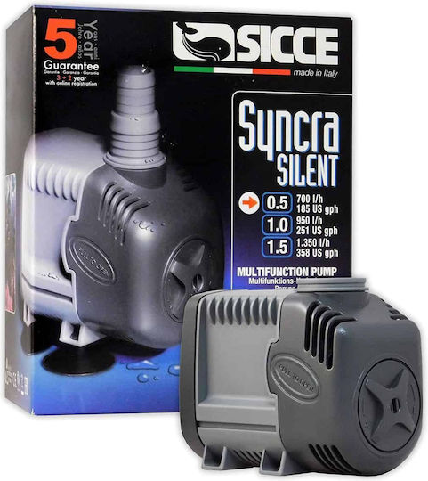 Sicce Syncra Silent 0.5 Aquarium Circulation Pump 8W 700 L/H