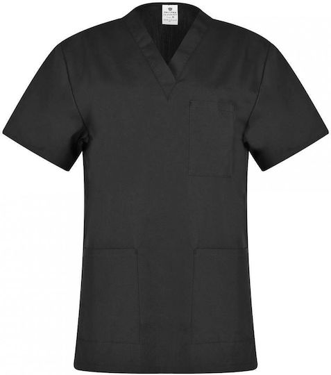 B-Well Cesare Unisex Black Pants & Blouse Set Cotton and Polyester