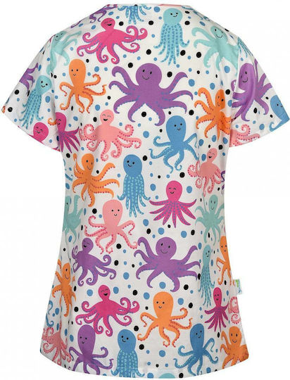 B-Well Bambina Women's Multicolour Medical Blouse Cotton and Polyester